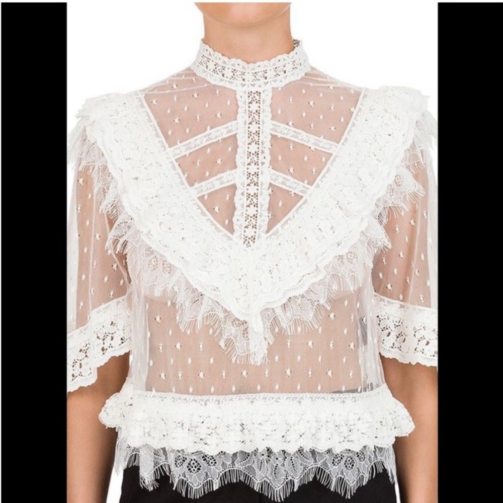 Elegant White Lace Blouse